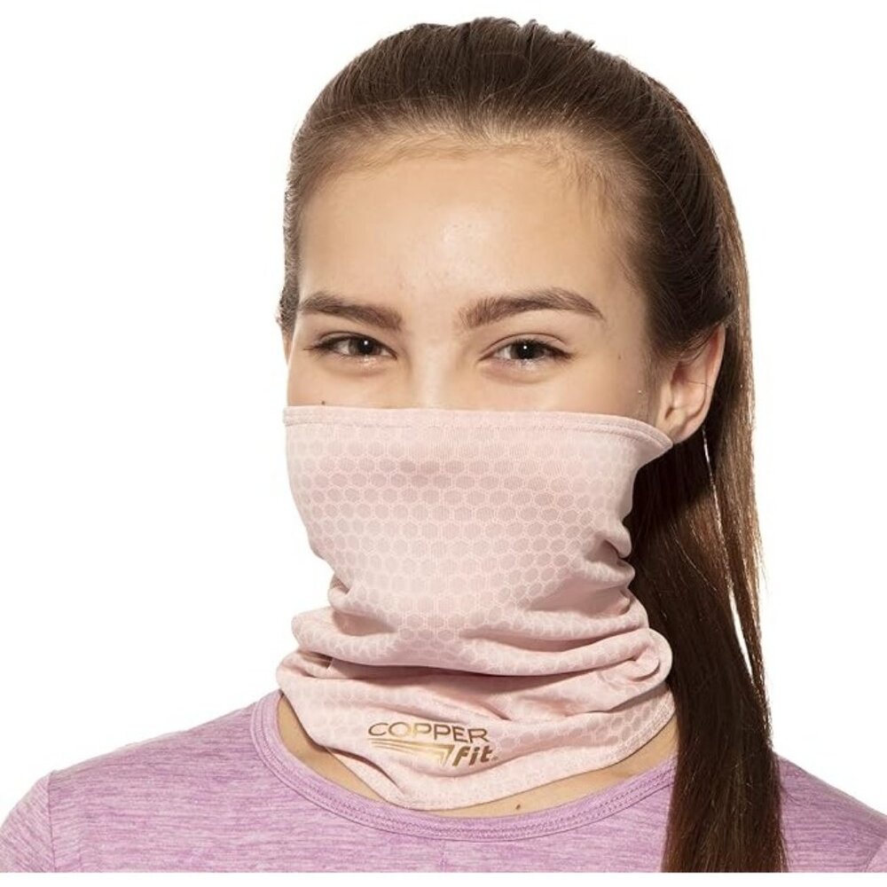 Copper Fit Guardwell Face Protector Mask Youth Kids Neck Gaiter Pink Size Os NIB
